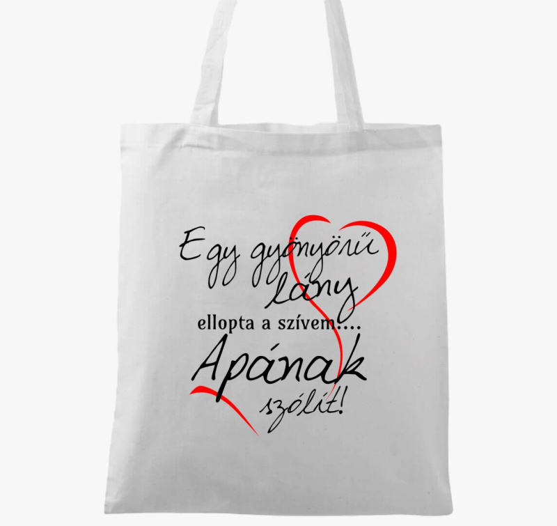 Apa szívét elrabolták vászontáska