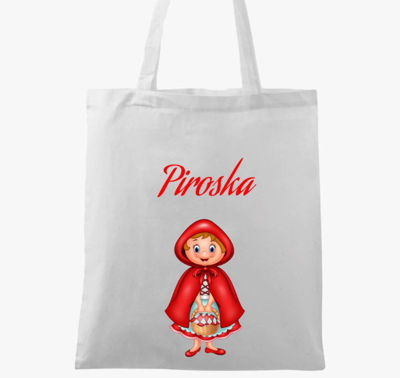 Piroskás gyerek vászontáska-egyedi névvel
