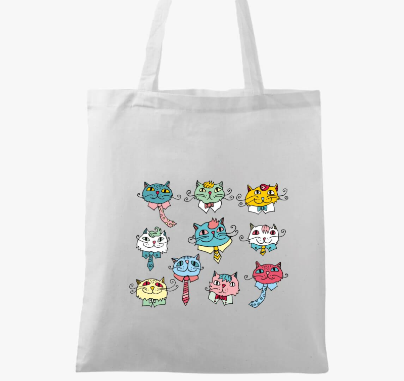 Öltönyös macskák vászontáska