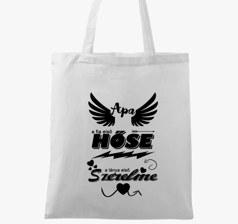 Apa fia első hőse lánya első szerelme vászontáska