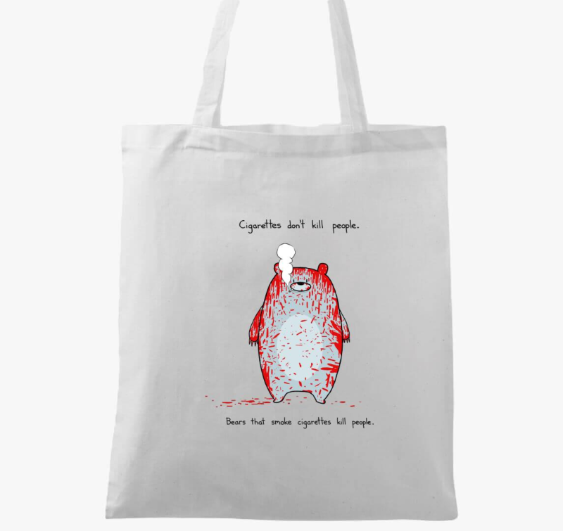 Nem a dohányzás öl, hanem a dohányzó medvék vászontáska