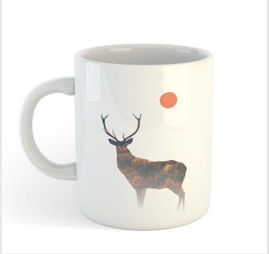 Szarvas naplementében bögre