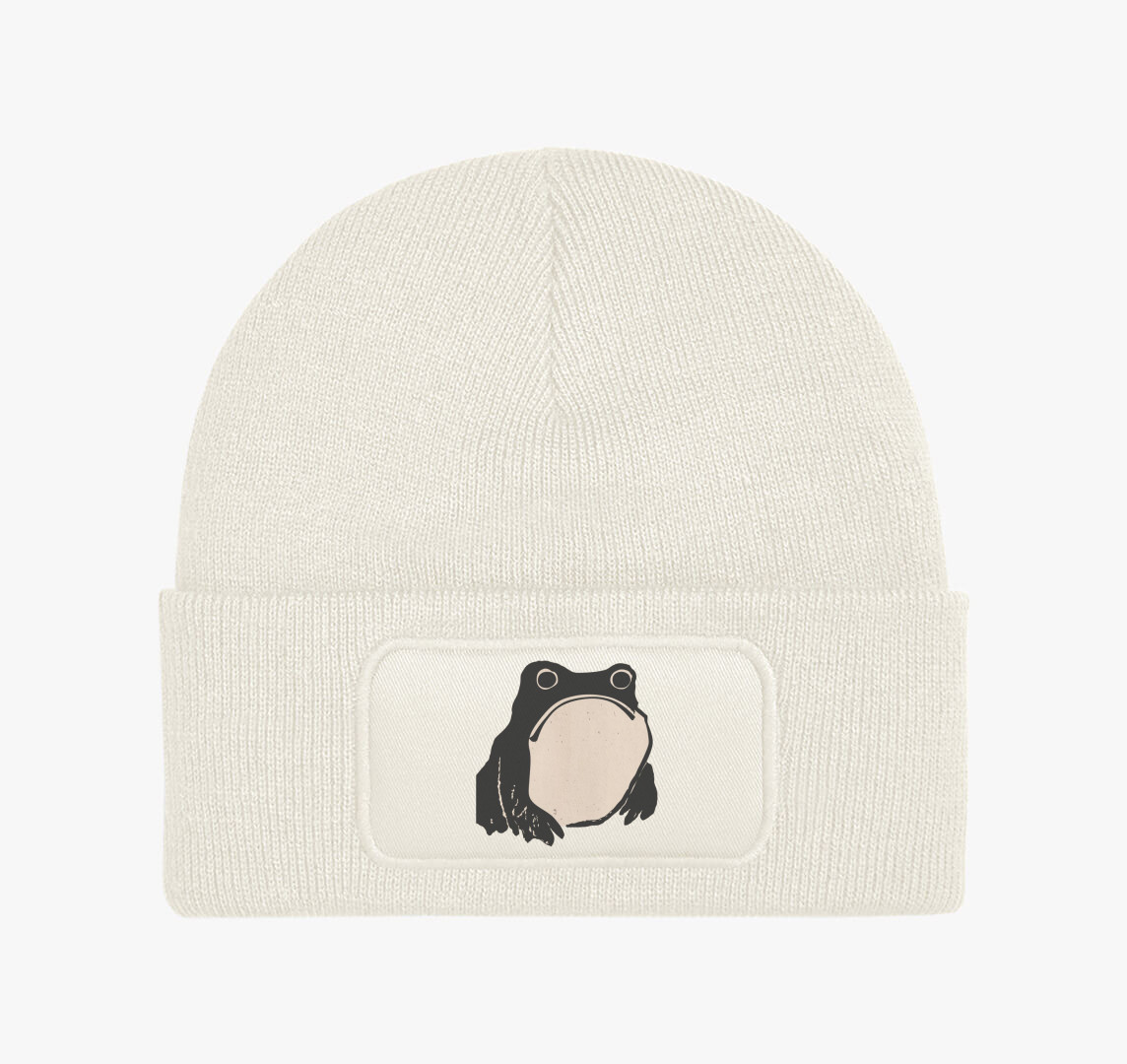 Sad frog vintage téli sapka — Fehér