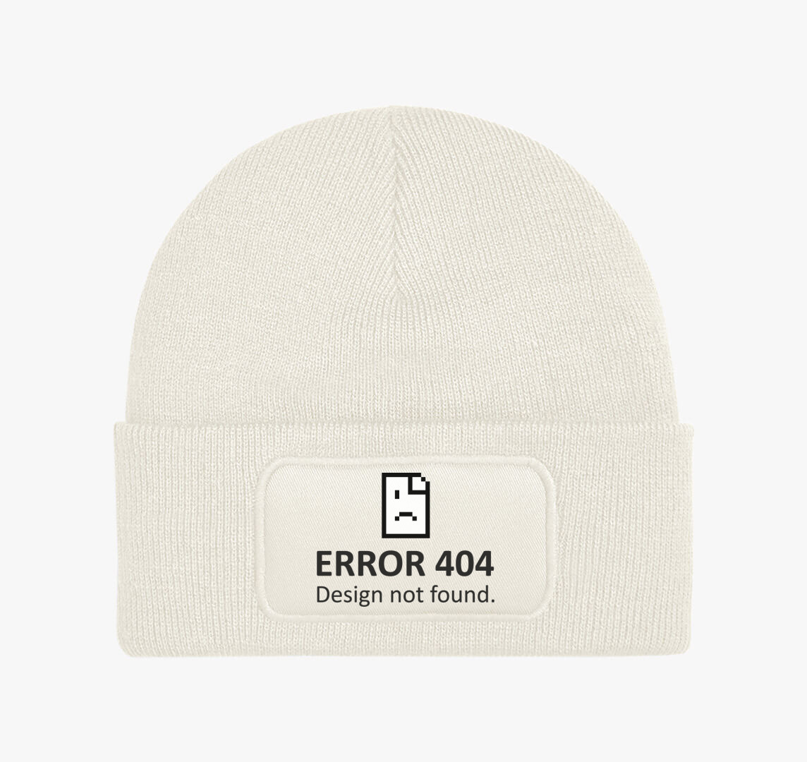 Error 404 Design Not Found téli sapka — Fehér