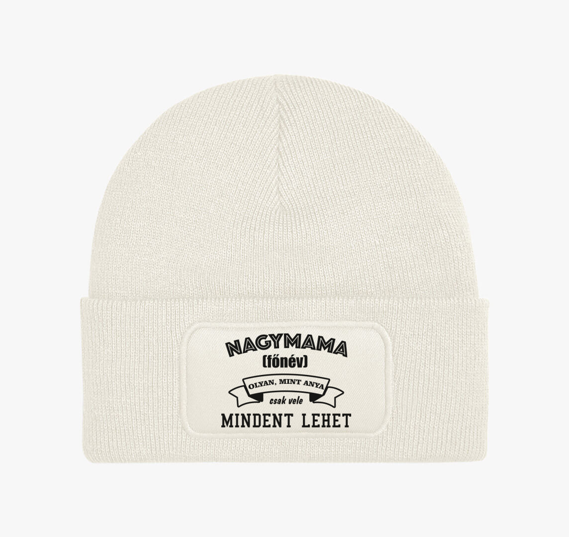Nagymama vele mindent lehet téli sapka — Fehér