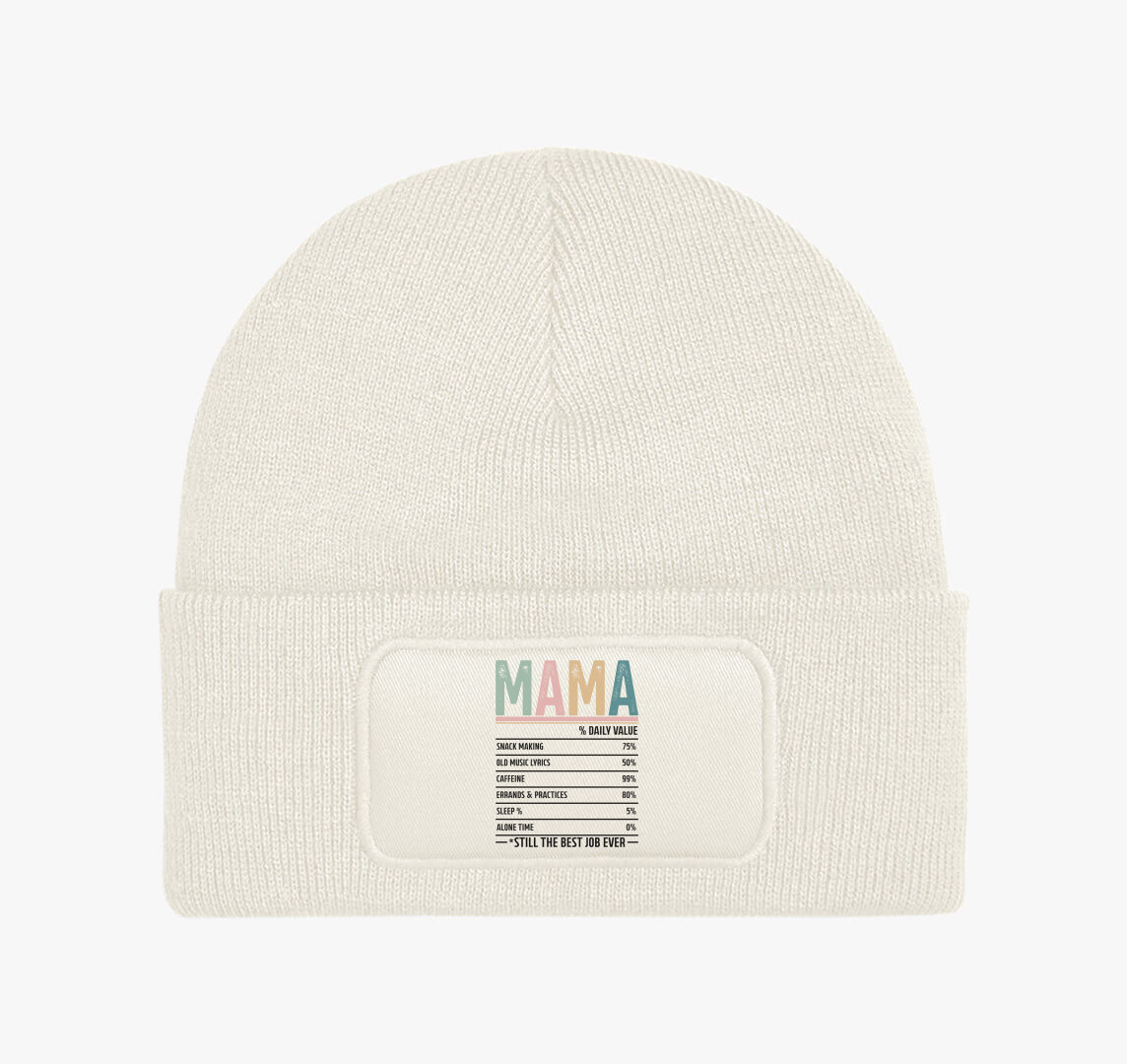 Mama összetétel téli sapka — Fehér