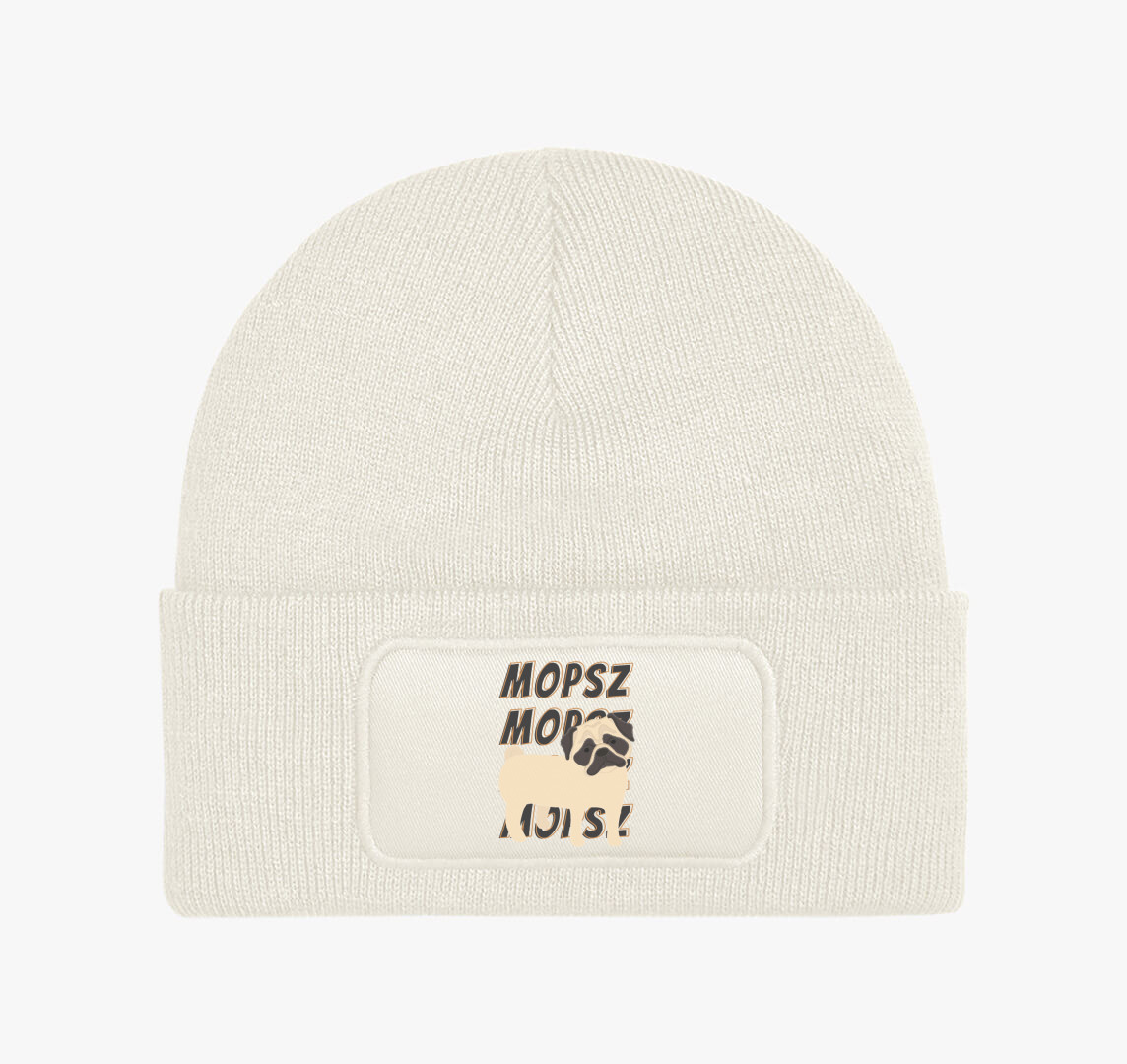 Mopsz mintás téli sapka