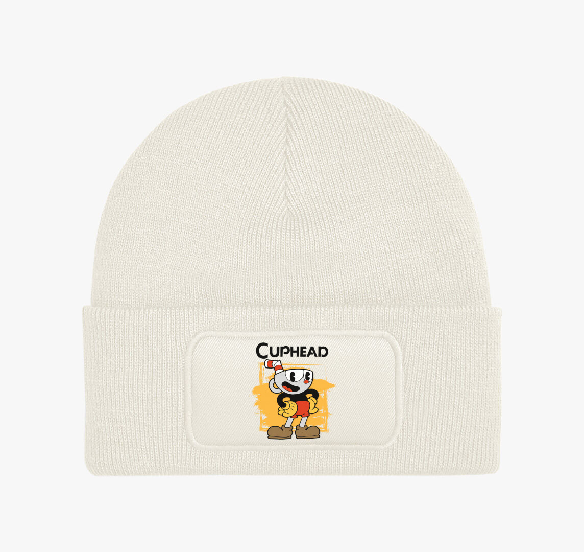 Cuphead téli sapka — Fehér