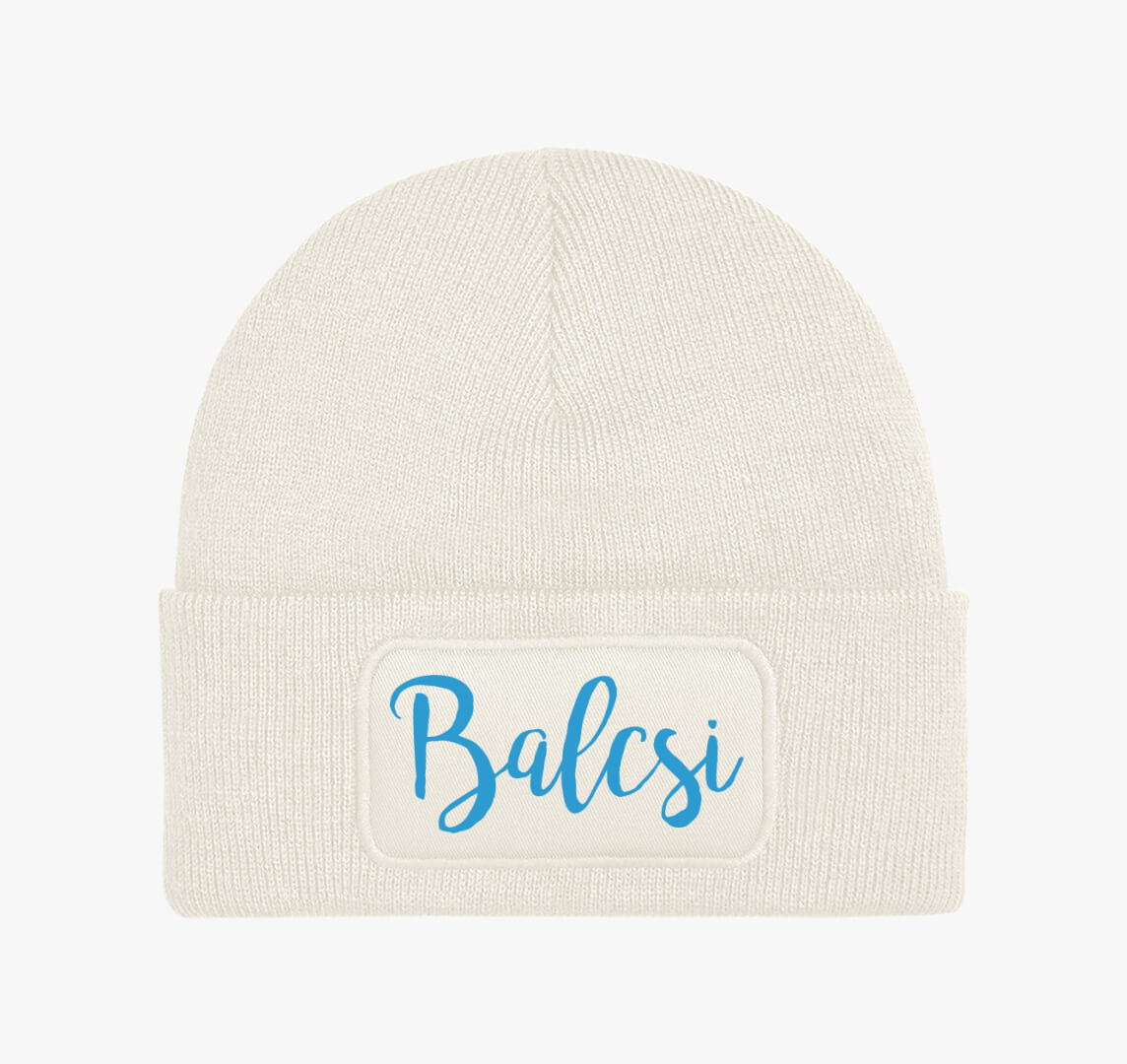 Balcsi feliratú téli sapka — Fehér