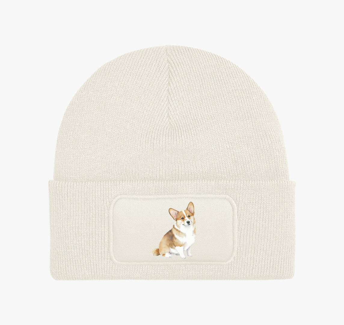 Corgi téli sapka — Fehér