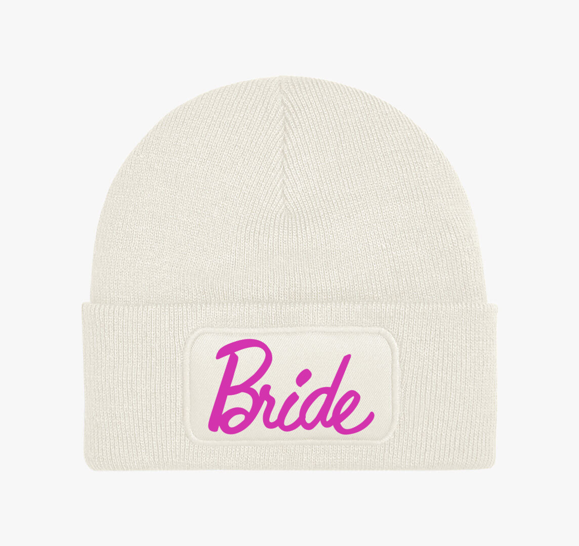 Bride Barbies betűkkel téli sapka — Fehér