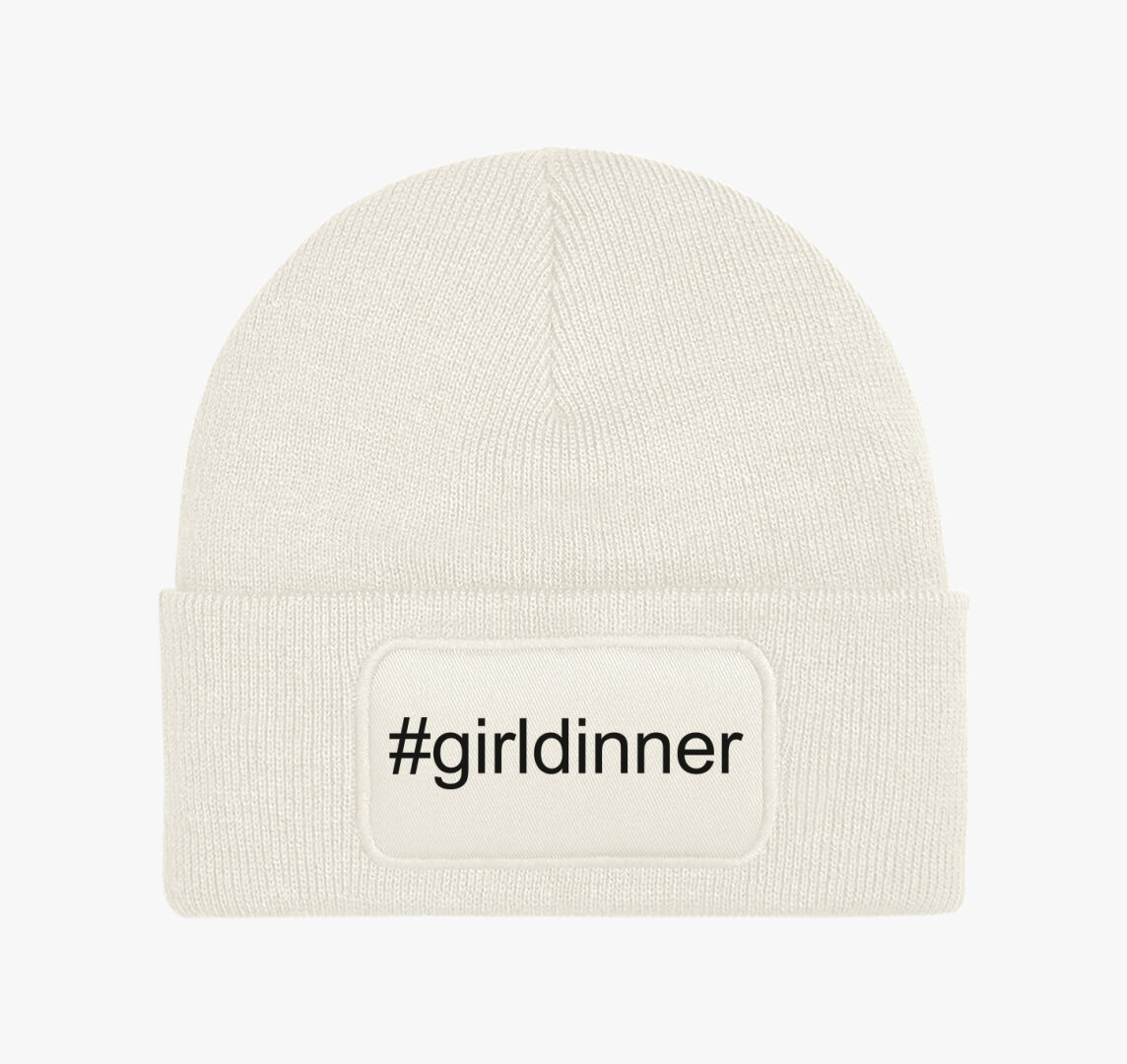 Girl dinner trend téli sapka — Fehér