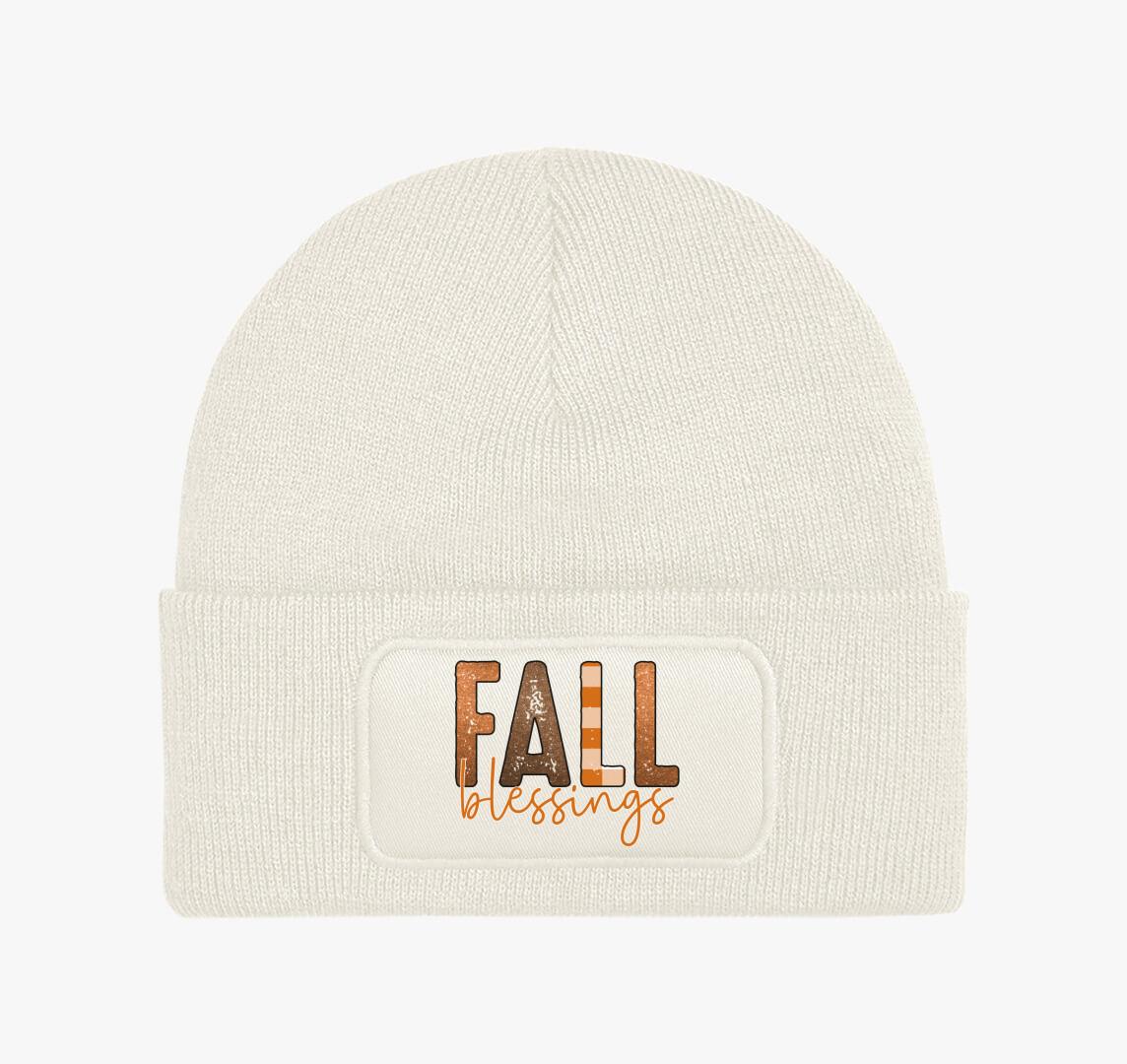 Fall blessings téli sapka — Fehér