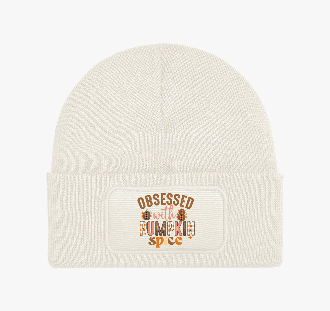 Obsessed pumpkin spice téli sapka — Fehér