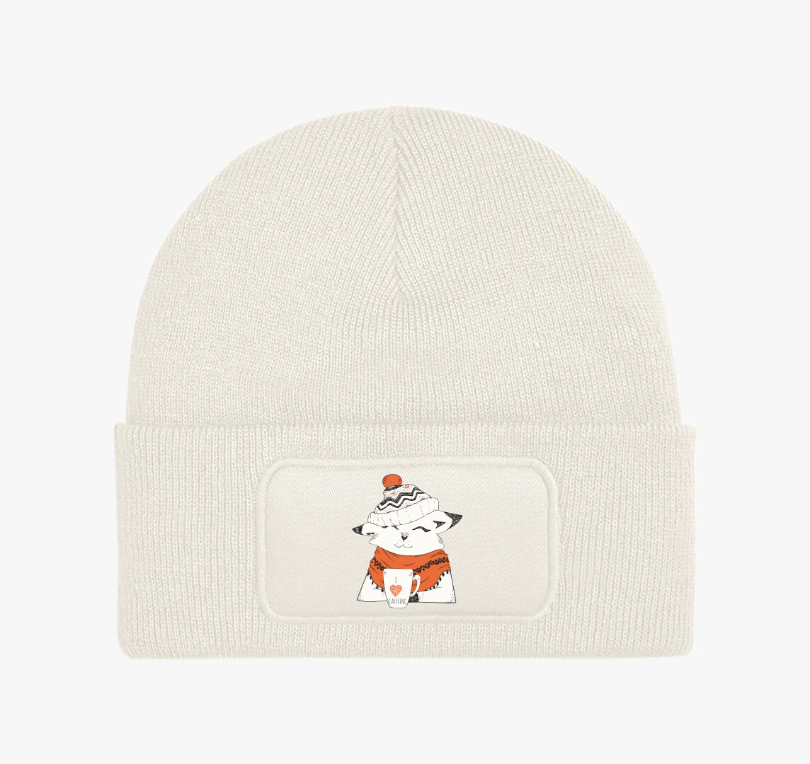 Winter cat caffeine téli sapka