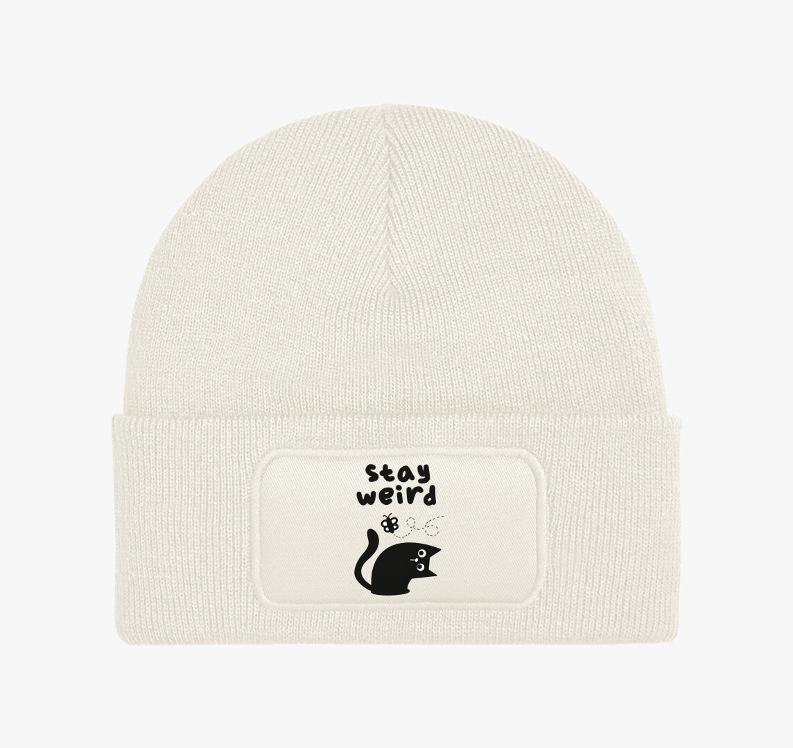 Stay weird téli sapka — Fehér
