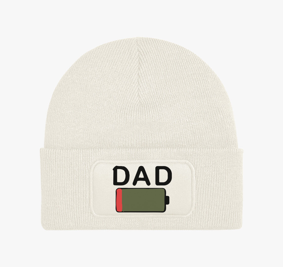 Dad low battery téli sapka — Fehér