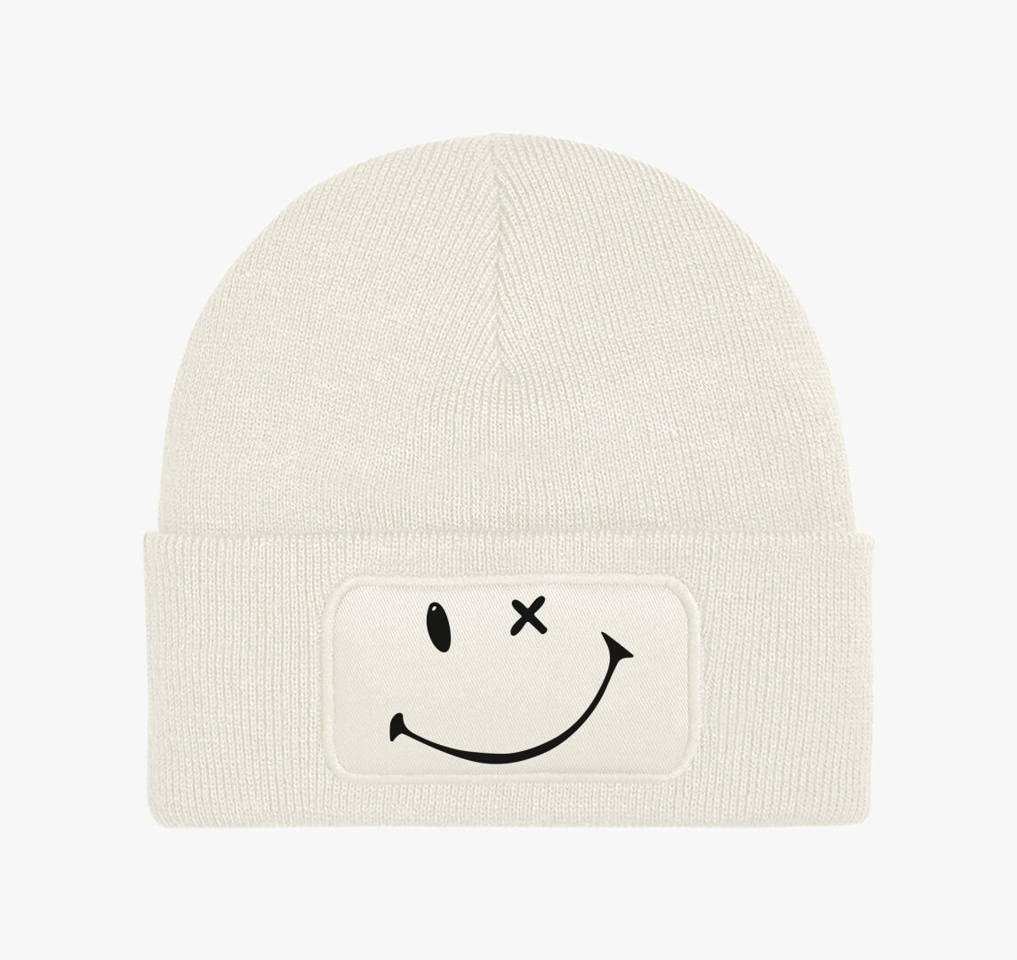 Smiley 3 téli sapka — Fehér