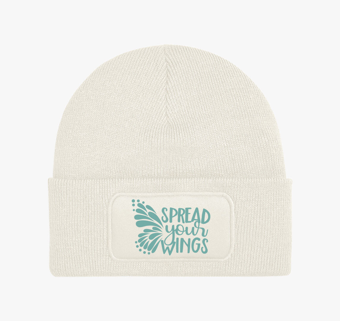 Spread wings türkiz téli sapka — Fehér