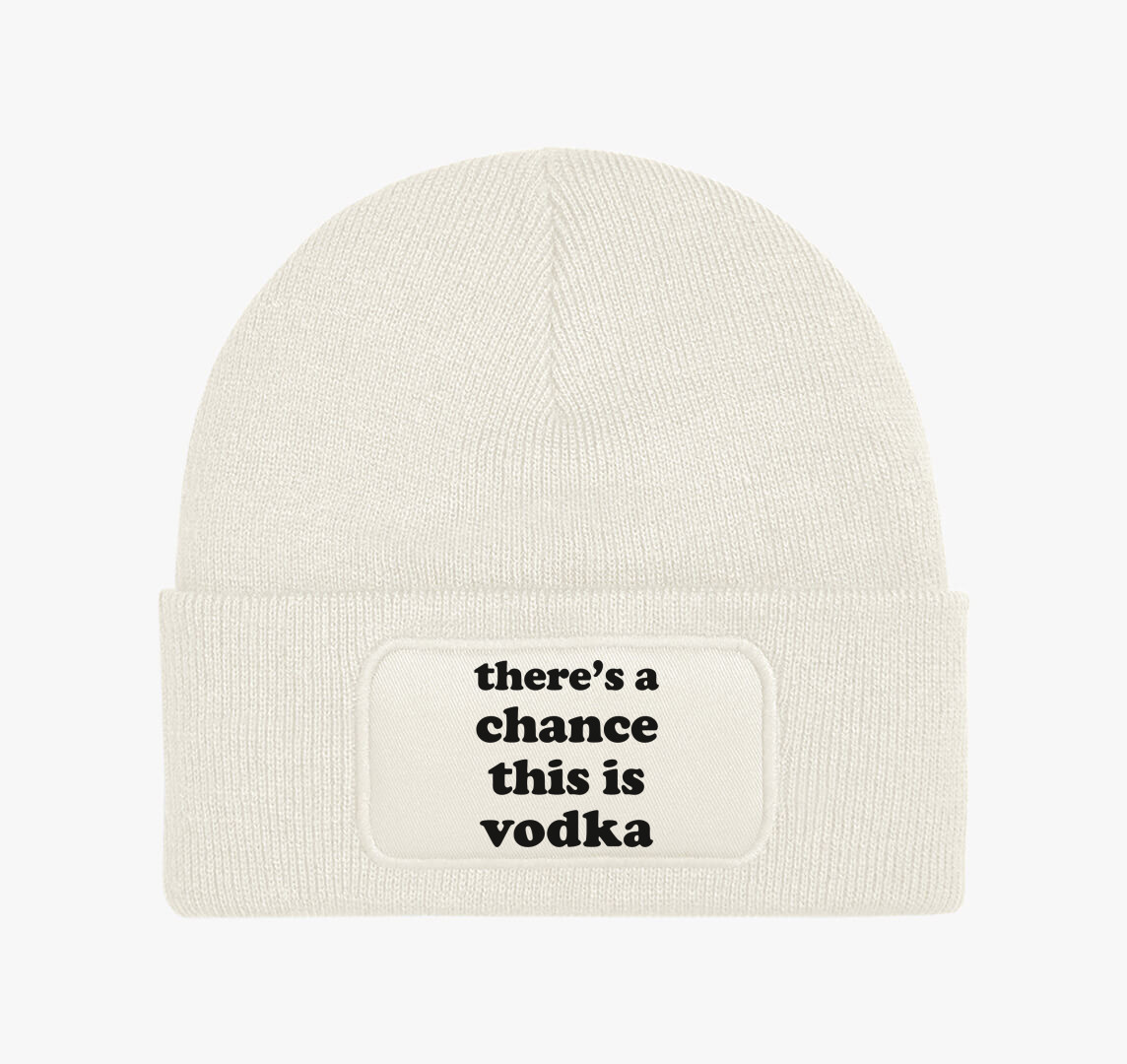 Vodka chance téli sapka — Fehér