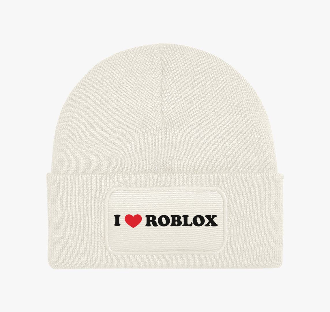 I love Roblox téli sapka — Fehér