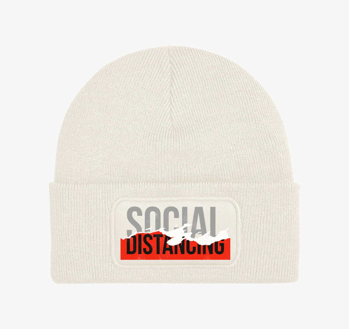 Social distancing téli sapka — Fehér