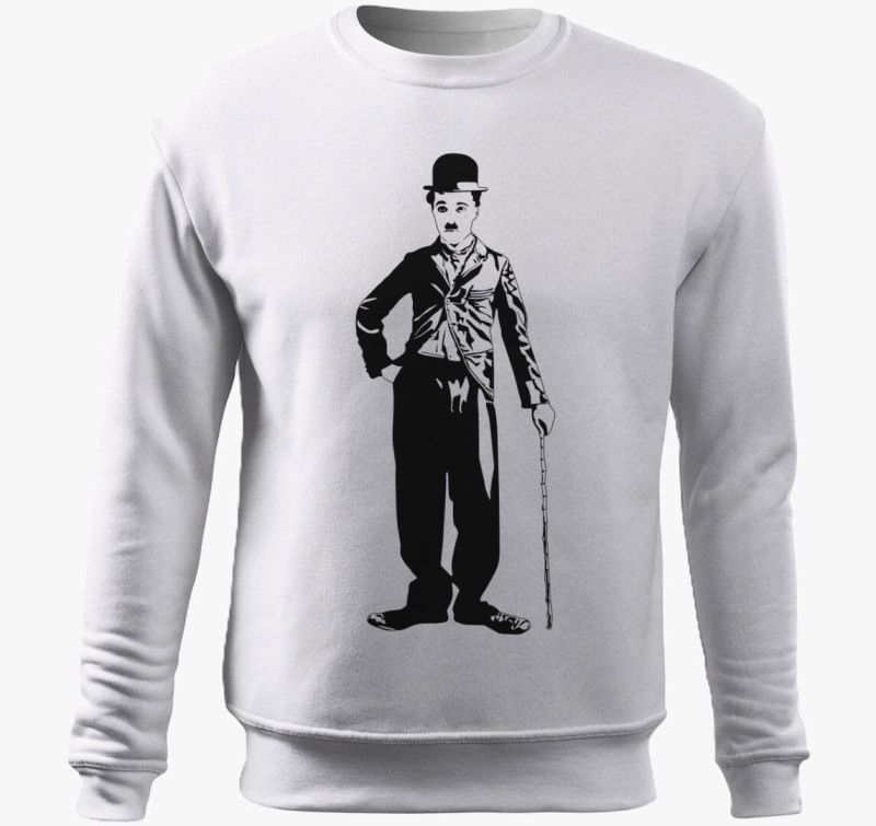 Charlie Chaplin belebújós pulóver — Fehér
