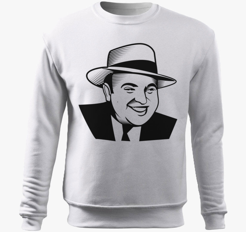 Al Capone belebújós pulóver — Fehér