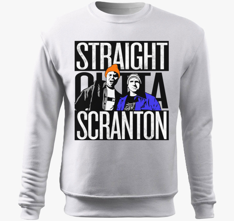 Straight Outta Scranton belebújós pulóver — Fehér