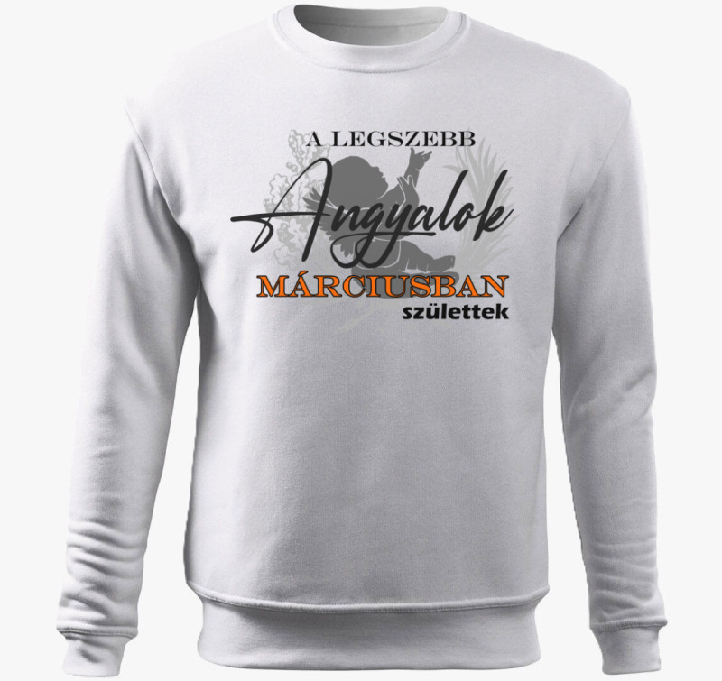 Márciusi Angyal belebújós pulóver — Fehér