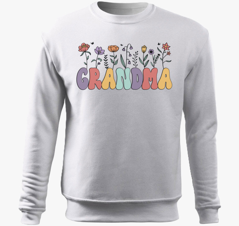 Grandmother Floral belebújós pulóver — Fehér