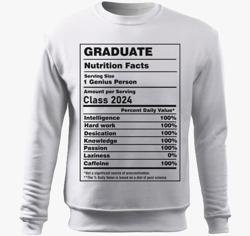 Graduate belebújós pulóver — Fehér