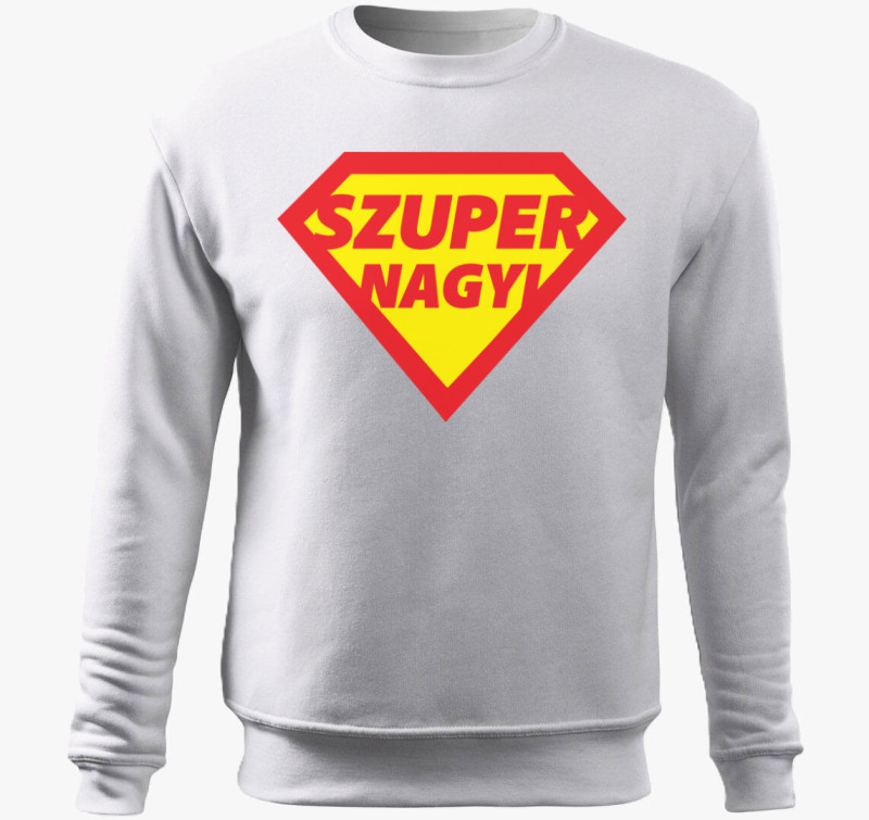 Szuper nagyi belebújós pulóver — Fehér
