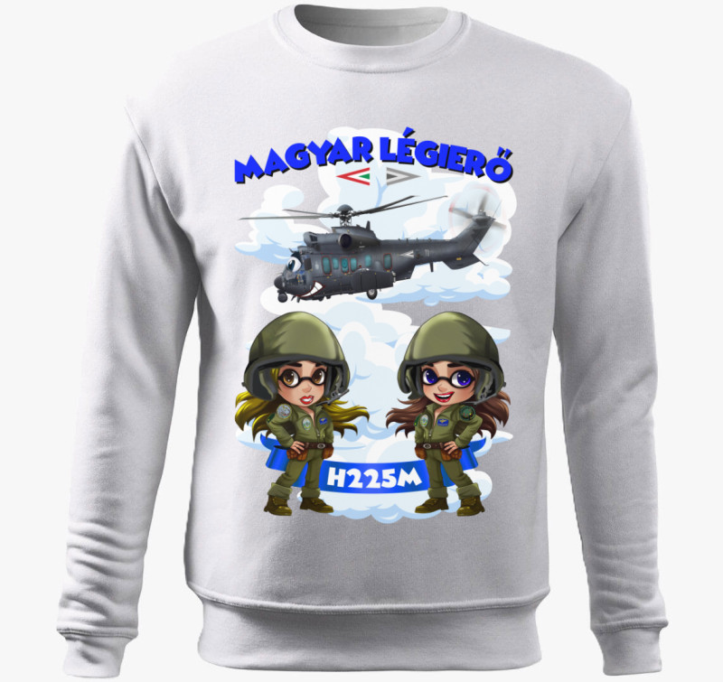 H225M funny belebújós pulóver — Fehér