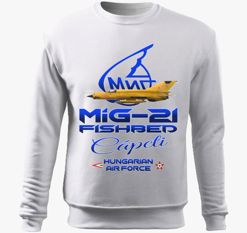 MiG-21 Cápeti belebújós pulóver — Fehér