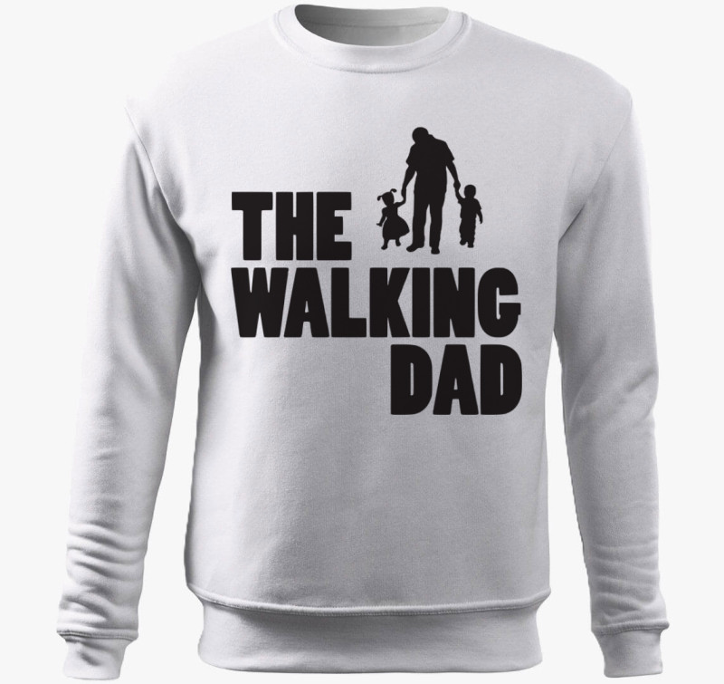 The walking dad apáknak belebújós pulóver — Fehér