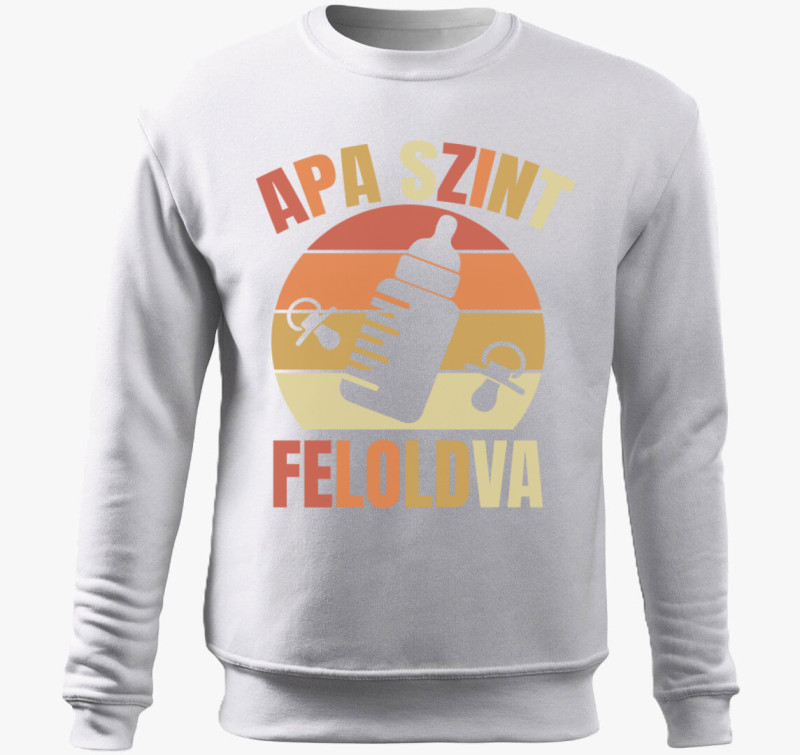 Apa szint feloldva belebújós pulóver — Fehér