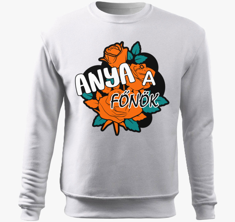 Anya a főnök belebújós pulóver — Fehér