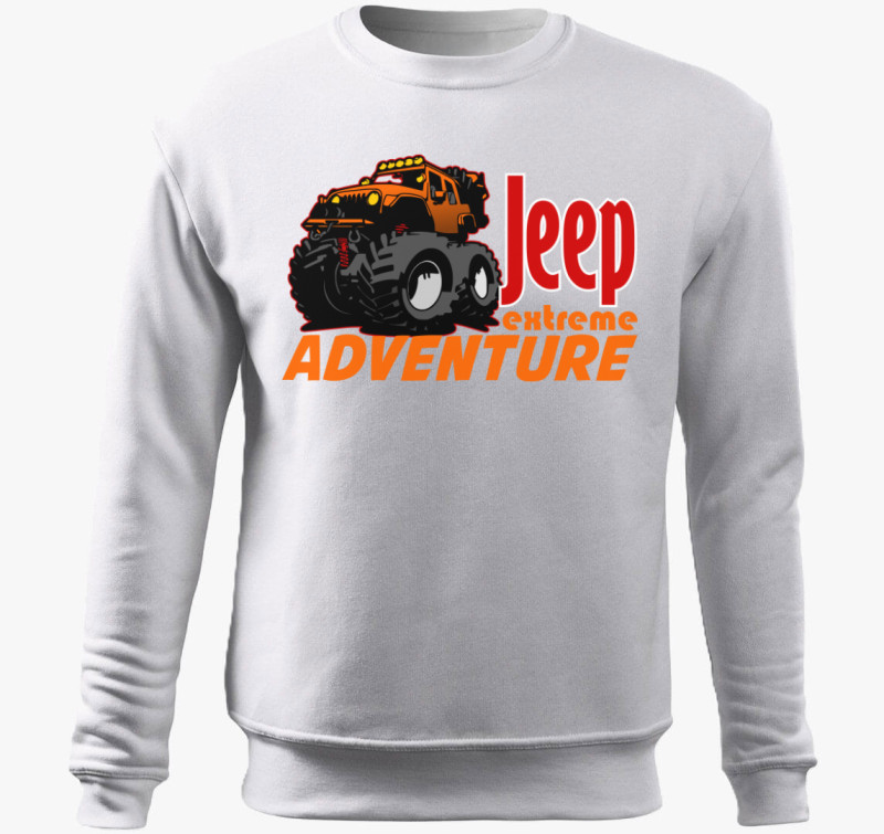 Jeep mintás belebújós pulóver — Fehér