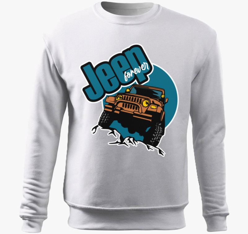 Jeep forever belebújós pulóver — Fehér
