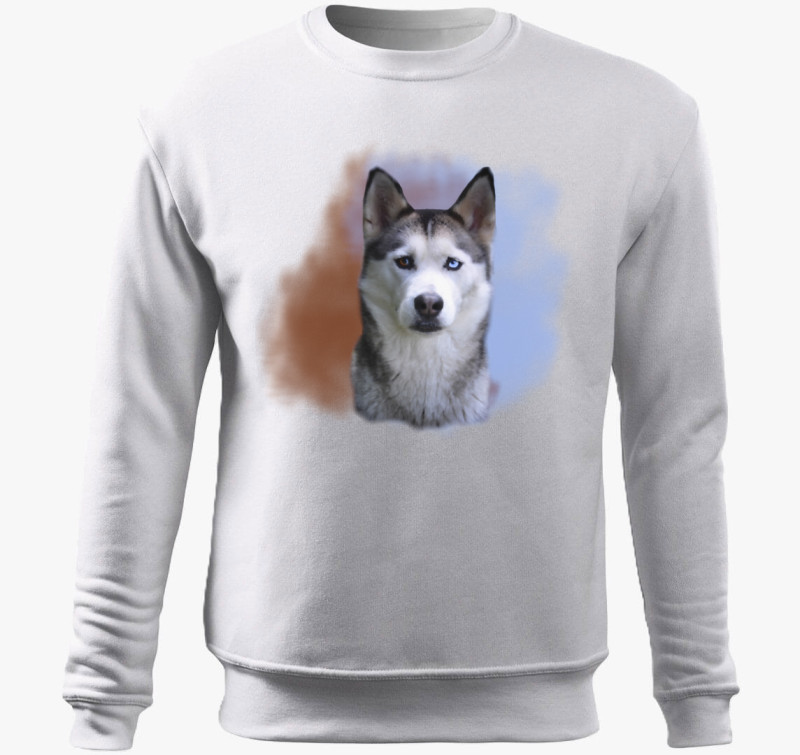 Husky belebújós pulóver — Fehér