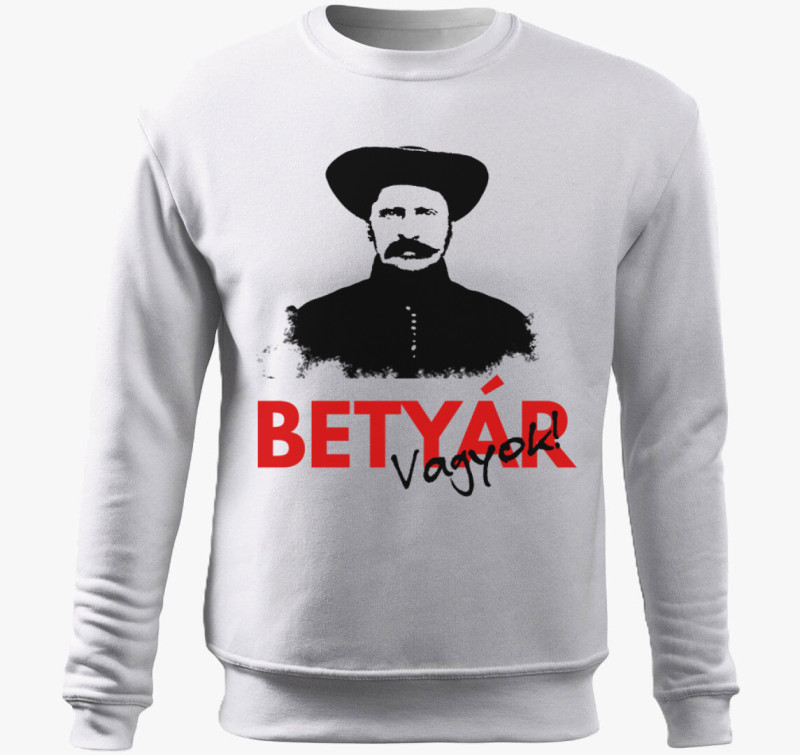 Betyár Vagyok belebújós pulóver — Fehér