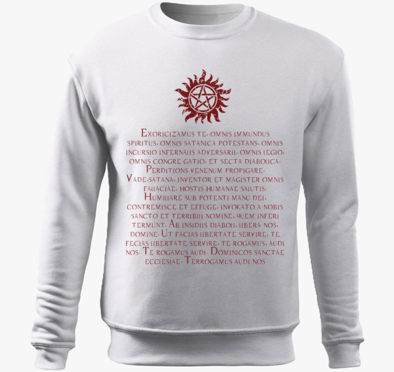Supernatural belebújós pulóver — Fehér