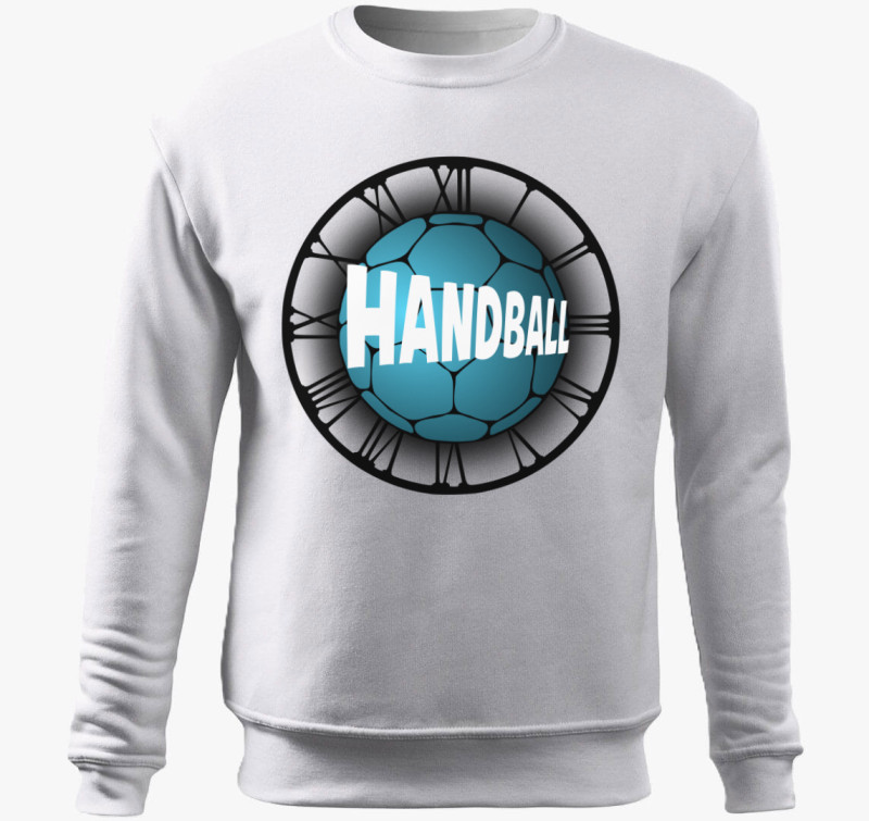 Handball design belebújós pulóver — Fehér