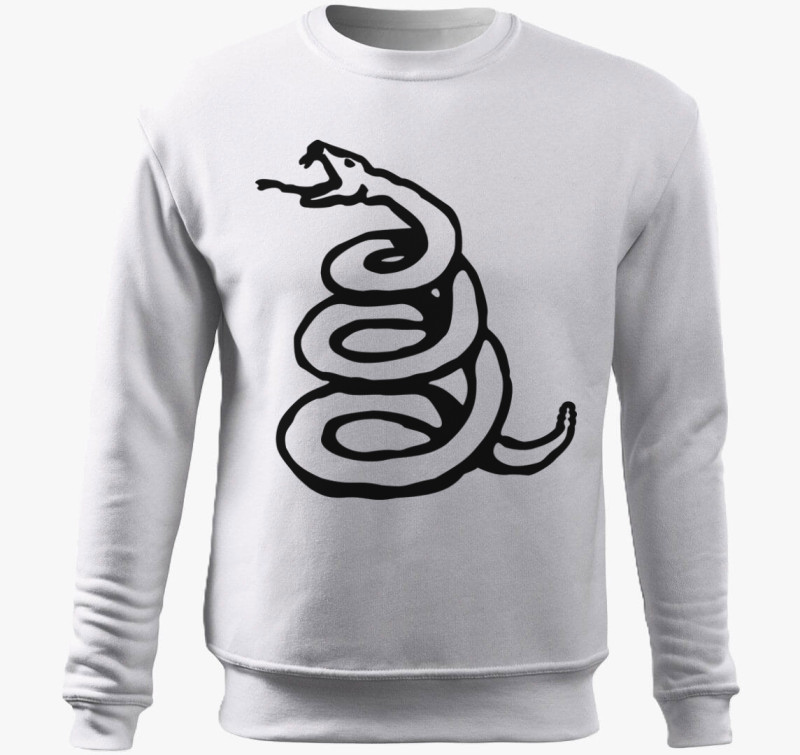 Metallica Black Snake belebújós pulóver — Fehér