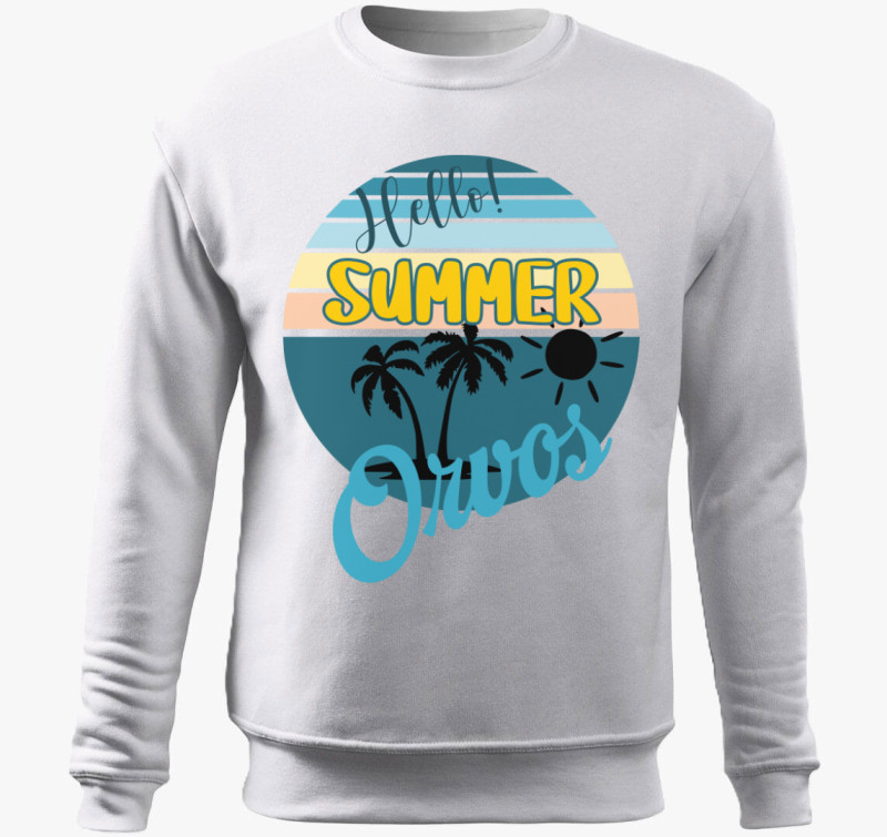 Hello Summer orvos belebújós pulóver — Fehér