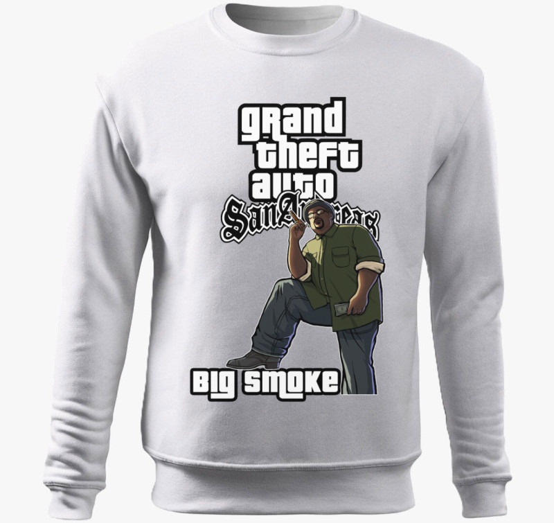 GTA San Andreas - Big Smoke belebújós pulóver — Fehér