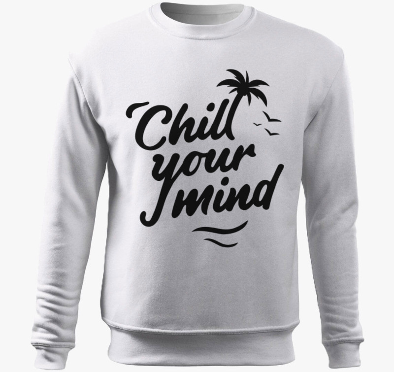 Chill your mind belebújós pulóver — Fehér