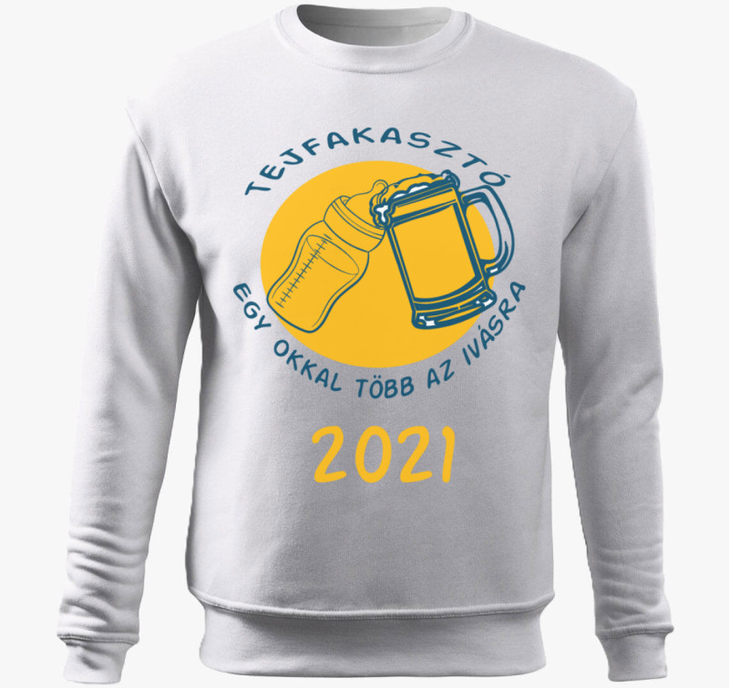 Tejfakasztós belebújós pulóver 2.0 — Fehér