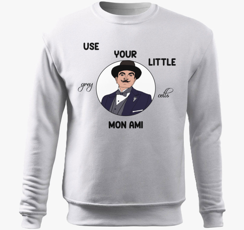 Poirot belebújós pulóver — Fehér
